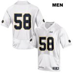Notre Dame Fighting Irish Men's Darnell Ewell #58 White Under Armour No Name Authentic Stitched College NCAA Football Jersey FYJ5399BO